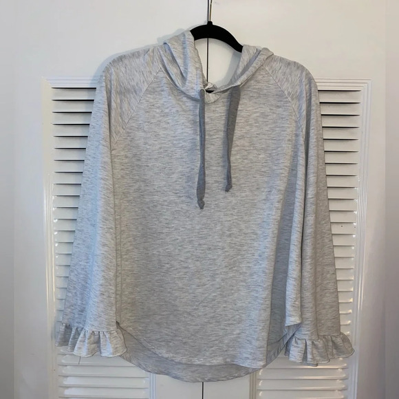 For the Republic Ruffle Cuff Hooded Top - Picture 1 of 7